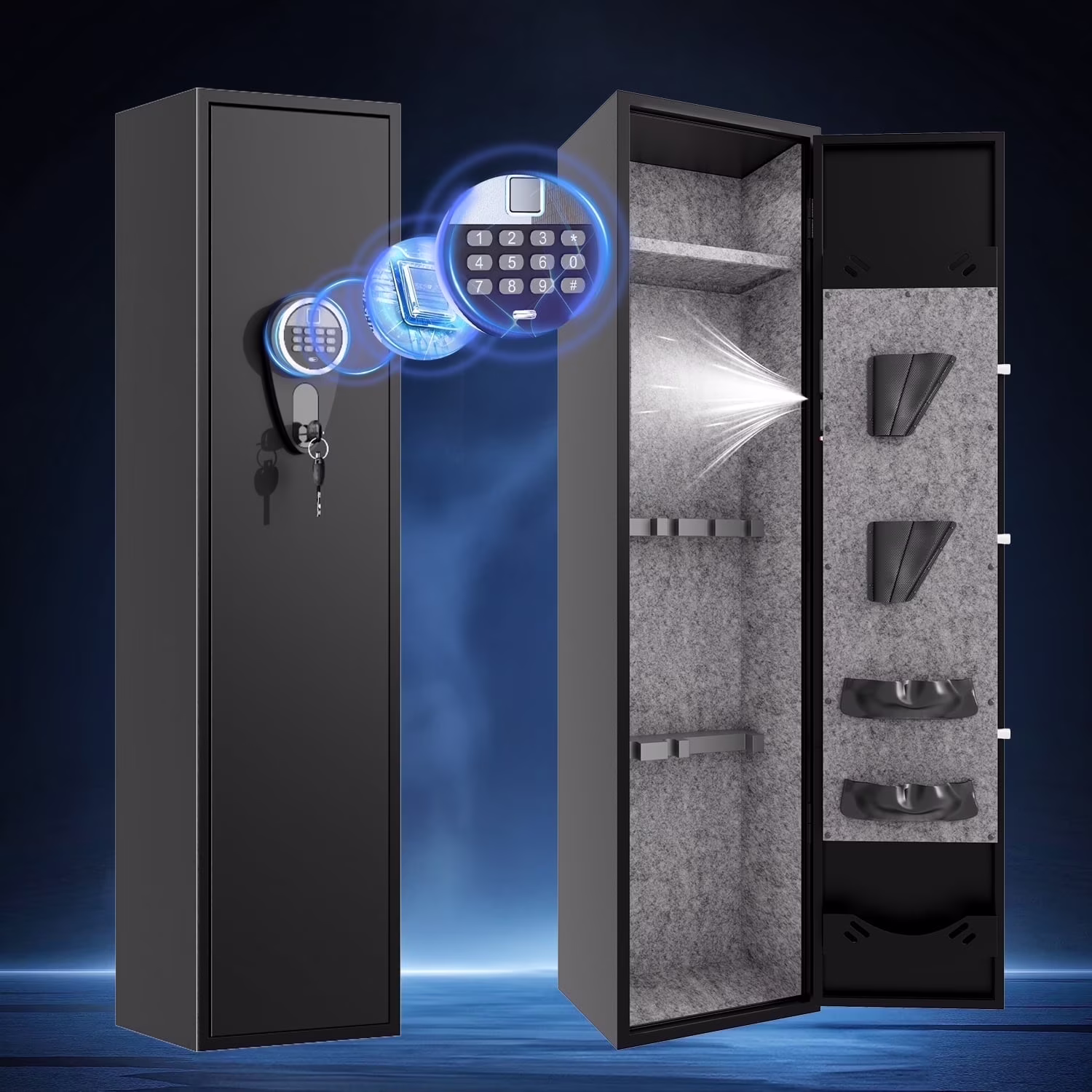 CXUZCZ 57" Large Fireproof Safe Box, Fingerprint Digital Home Safe